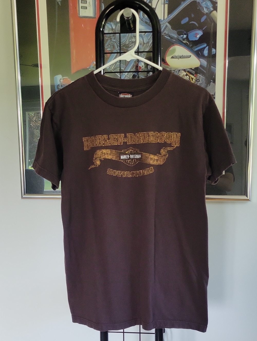 Harley-Davidson T-shirt Medium Brown Vintage Y2K